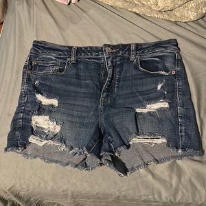 American Eagle hi ride shortie distressed shorts